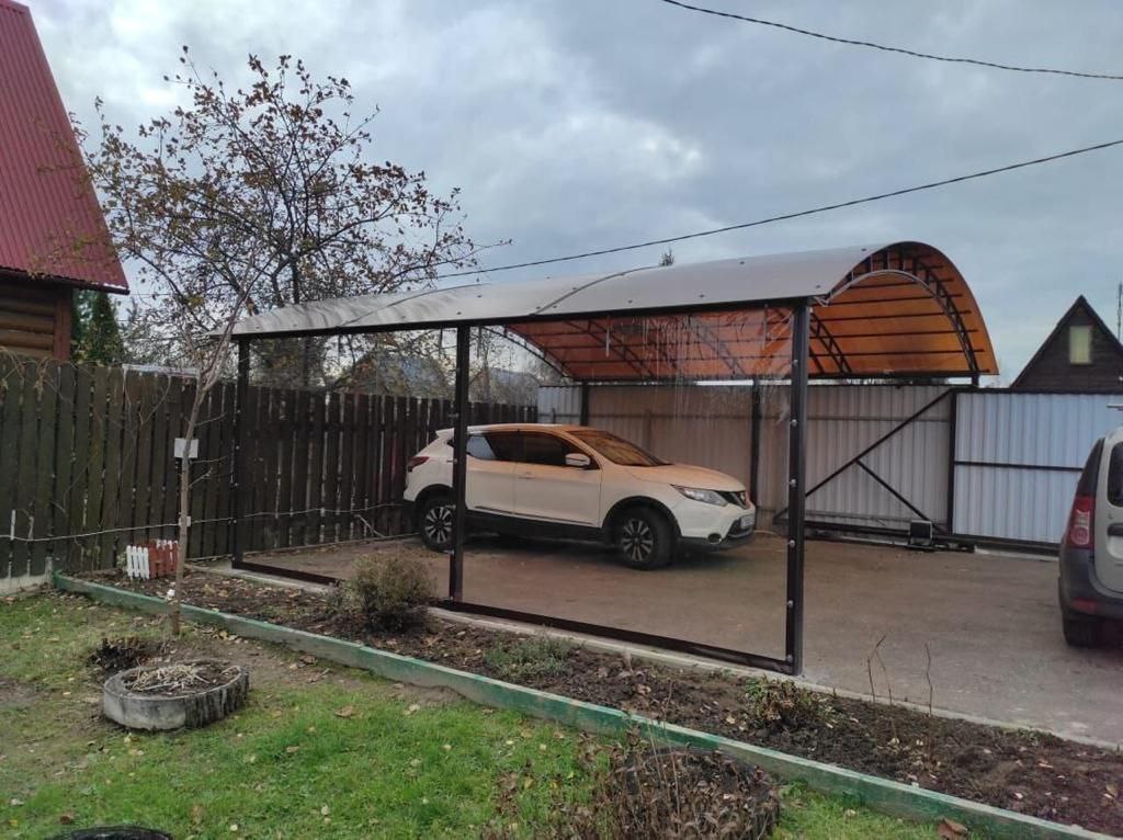 Прозрачные шторы ПВХ для навеса под автомобиль в Залегощи